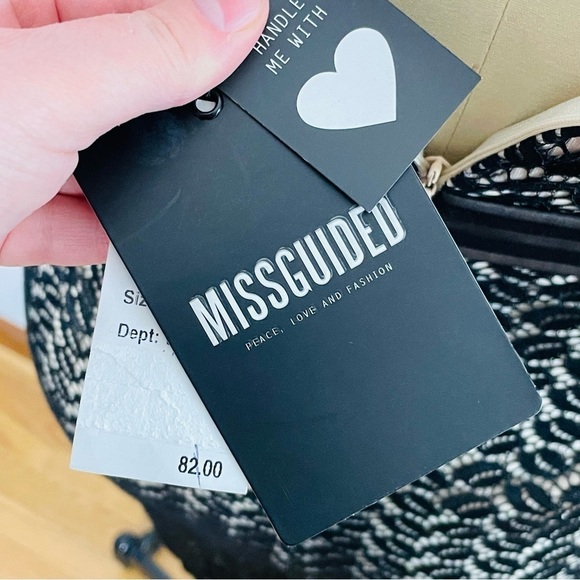 Missguided x Nordstrom Strappy Midi Bodycon Lace Dress- Size US 8 UK 12 - Picture 12 of 13